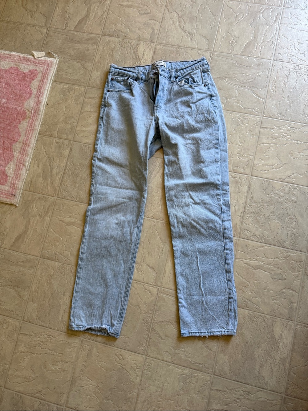 Abercrombie & Fitch Light Wash Straight Jeans